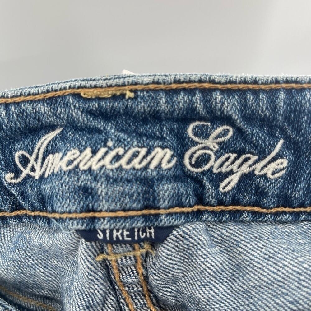American Eagle Relaxed Fit Distressed Indie Rockabilly Boy Fit Cropped Jeans 00 - Picture 5 of 7